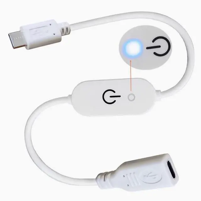 Alt view image 2 of 2 - type-c touch dimmer switch Controller with blue indicator light with memory connection strip no strobe 3A