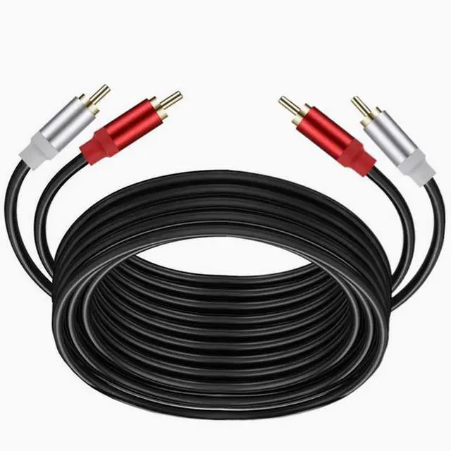 Alt view image 3 of 5 - 2RCA stereo pure copper double Lotus speaker amplifier amplifier audio TV audio connection cable 1.8 m