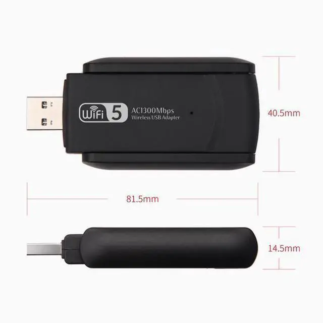 Alt view image 5 of 5 - 1300M dual-band Gigabit USB wireless card WIN10 11 Free drive 5.8G USB WIFI receiver