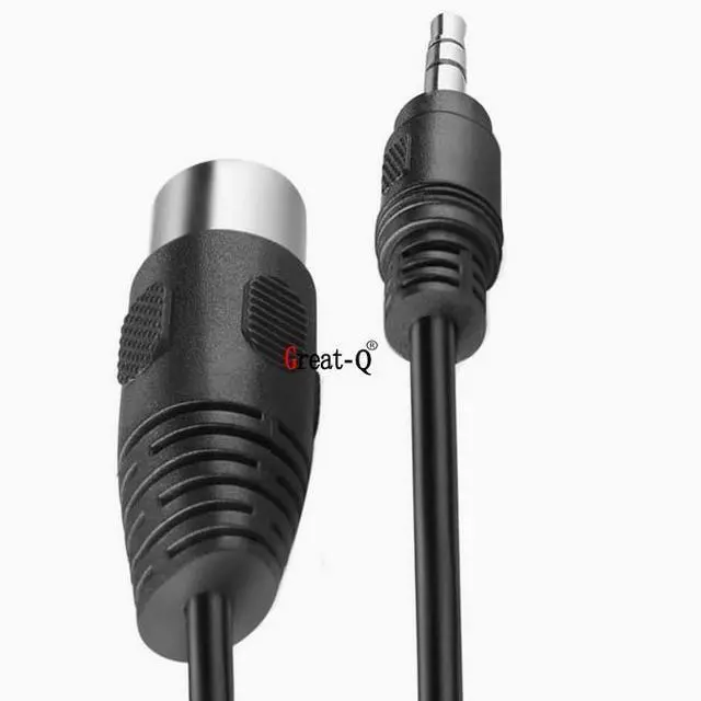 Alt view image 2 of 5 - 3.5 Audio Plug to MIDI 5-core adapter Computer audio output MIDI5-core DIN5P cable