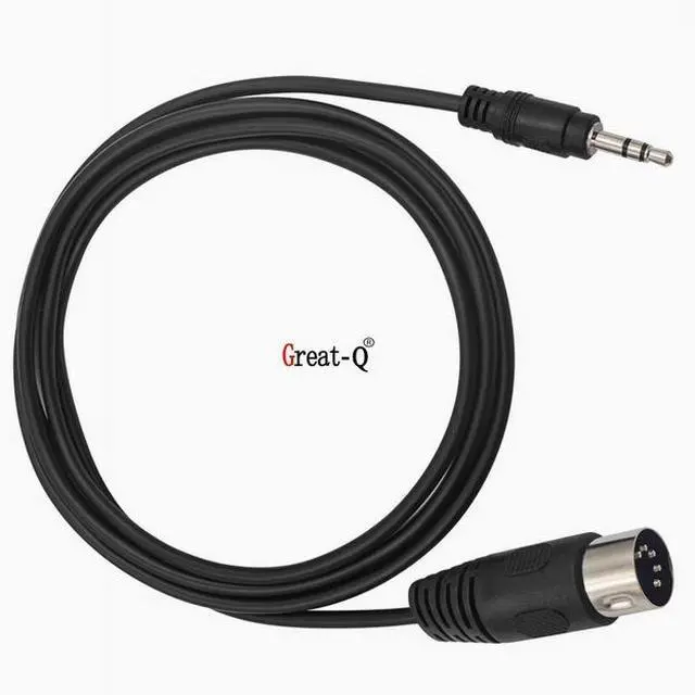 Alt view image 3 of 5 - 3.5 Audio Plug to MIDI 5-core adapter Computer audio output MIDI5-core DIN5P cable