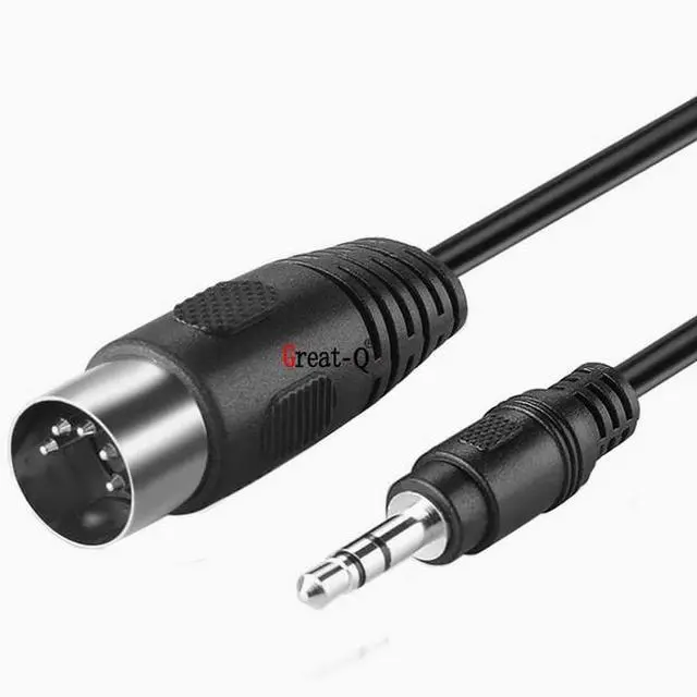 Alt view image 5 of 5 - 3.5 Audio Plug to MIDI 5-core adapter Computer audio output MIDI5-core DIN5P cable