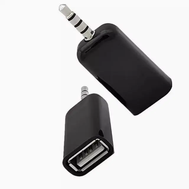 Main image of Car with aux to USB female 3.5MM U disk to connect CD player audio cable car audio head Black