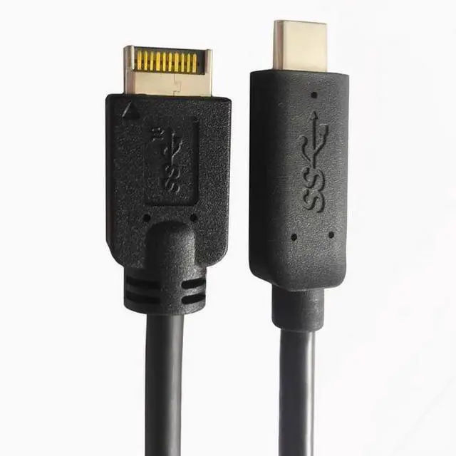 Main image of Desktop motherboard cable USB TYPE-C female TYPE E 20P male to mobile hard disk cable Black 0.5m