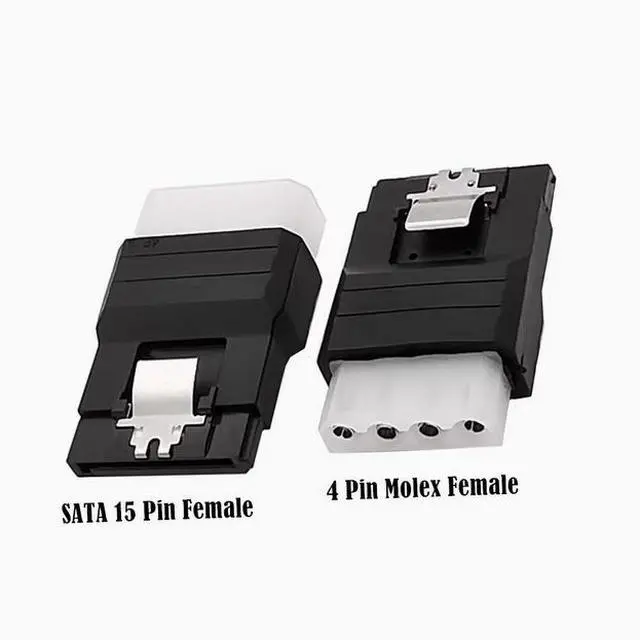 Main image of IDE Large 4PIN female to SATA 15P male hard drive power adapter 4Pin Molex IDE Female to Female