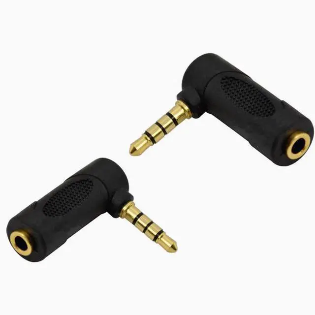 Main image of Gold plated 3.5mm male to female audio connector elbow for Apple iPhone 3.5mm 4 pole