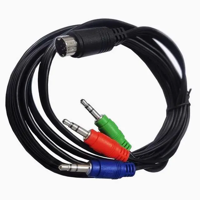 Alt view image 3 of 5 - MINI DIN 9P cable mini din 9pi to 3*DC3.5mm red Green Blue audio cable Mini din