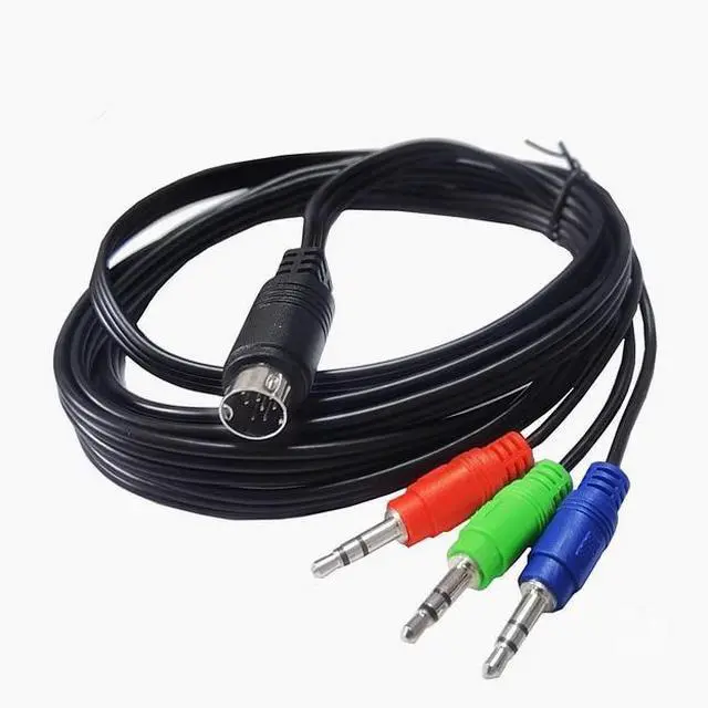 Alt view image 5 of 5 - MINI DIN 9P cable mini din 9pi to 3*DC3.5mm red Green Blue audio cable Mini din
