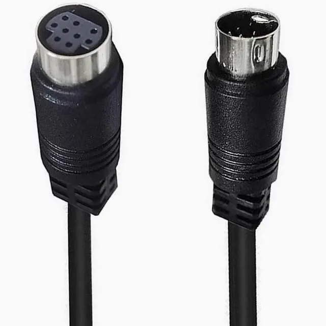 Main image of mini din 9pin 9-pin TV audio cable 9-core S terminal STB color difference cable S-VIDEO 2m Male to Female