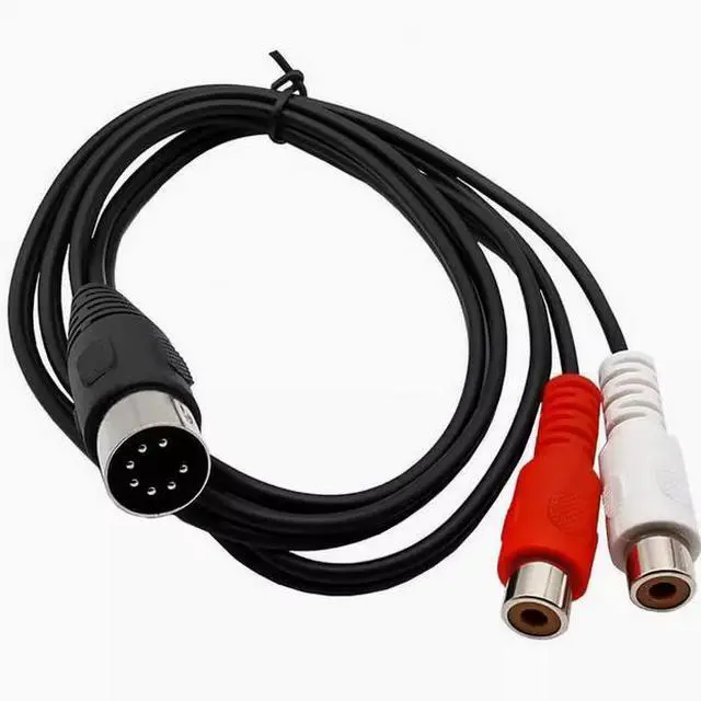 Alt view image 2 of 2 - DIN male 7Pin revolution 2RCA Lotus Male/Female Vintage audio device adapter 7Pin Din male 0.5m Male to Female