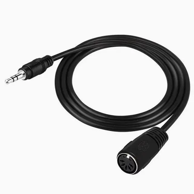 Alt view image 4 of 5 - MIDI DIN 5PIN Connector 3.5 Revolution DIN 5P female audio plug to MIDI adapter audio