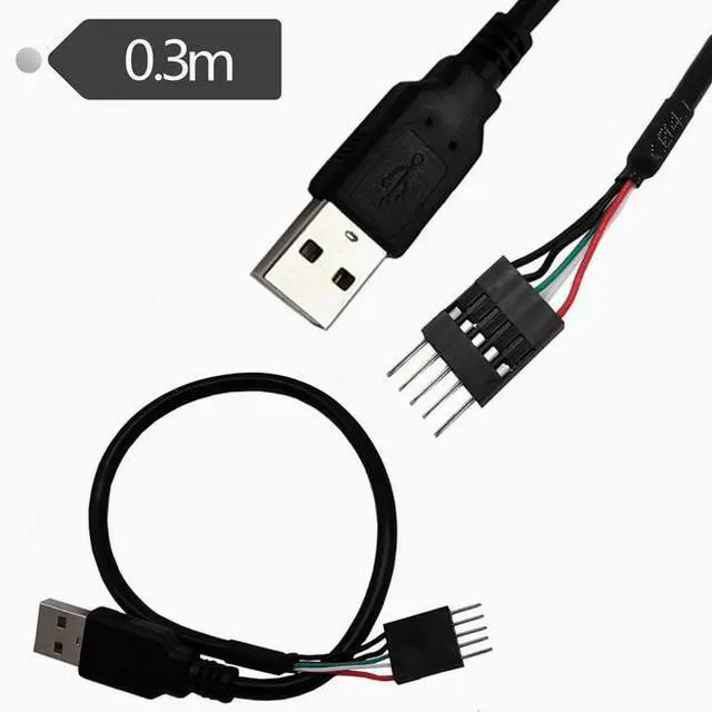 Main image of Motherboard USB pin to USB cable USB to DuPont 2.54/1*5P cable USB AM/ DuPont baffle cable