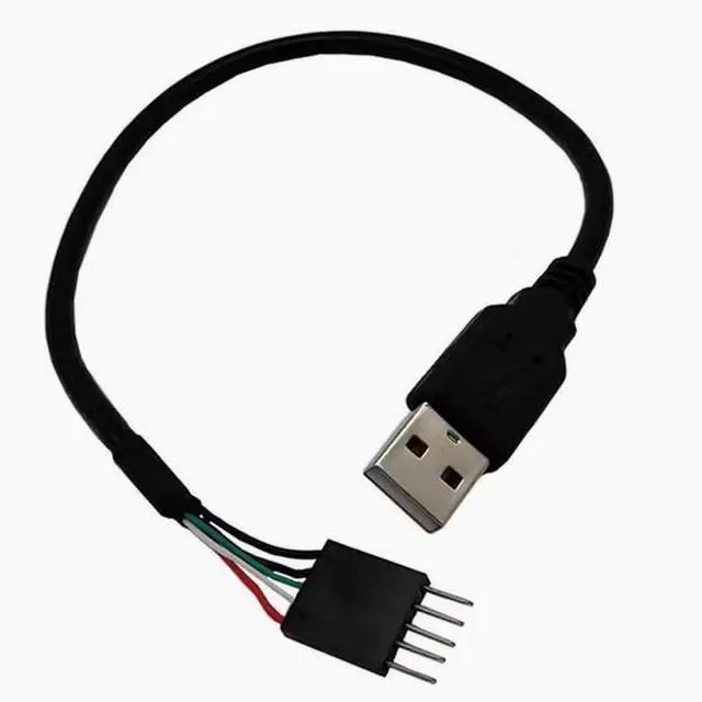 Alt view image 3 of 5 - Motherboard USB pin to USB cable USB to DuPont 2.54/1*5P cable USB AM/ DuPont baffle cable