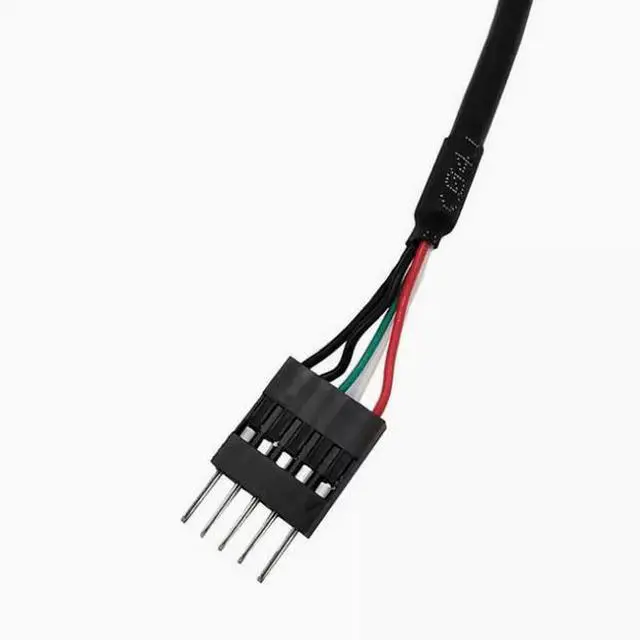 Alt view image 5 of 5 - Motherboard USB pin to USB cable USB to DuPont 2.54/1*5P cable USB AM/ DuPont baffle cable