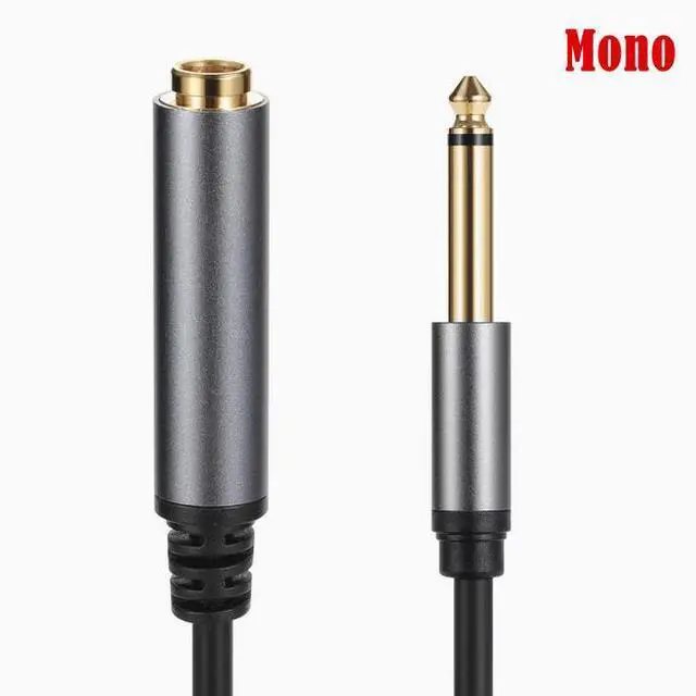 Alt view image 3 of 4 - 6.35mono dual channel male vowel extended guitar audio line amplifier microphone recording studio