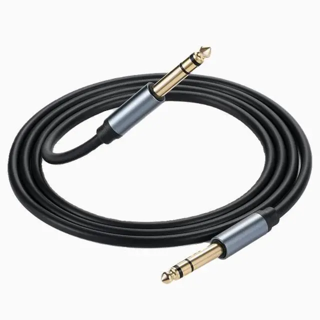 Alt view image 4 of 4 - 6.35 male to male three core dual channel stereo noise cancellation mono electric box sound mixer Guitar 6.5mm audio cable