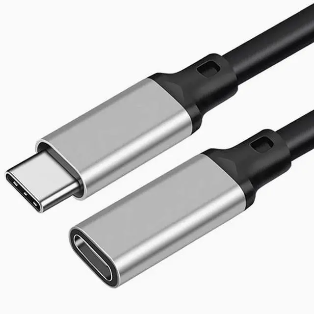 Main image of Type-c extension cable Revolution female conversion cable USB3.2 Data cable 4K projection cable Dock hard disk connection cable Silver 0.5m Male to Female
