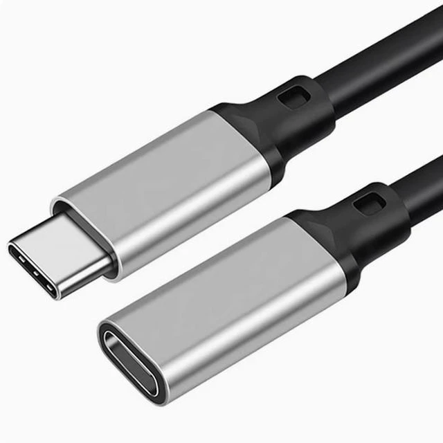 Main image of Type-c extension cable Revolution female conversion cable USB3.2 Data cable 4K projection cable Dock hard disk connection cable Silver 2m Male to Female