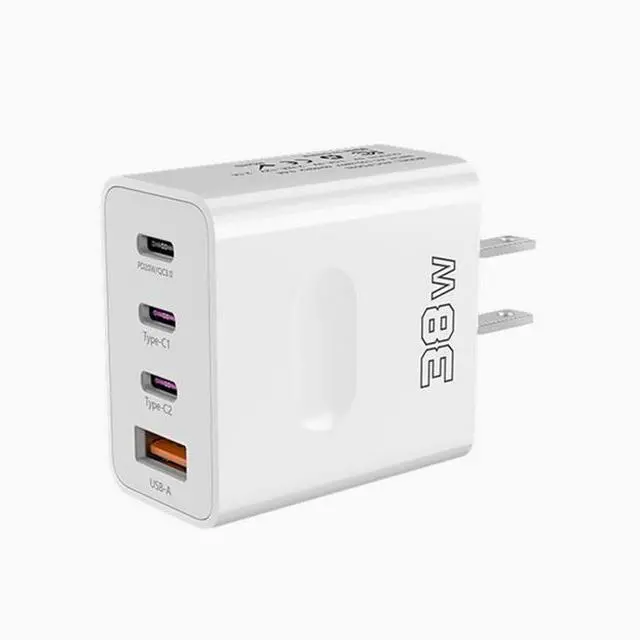 Alt view image 3 of 3 - Us standard mobile phone charger 38W multi-interface 3type-c charging head for Apple Glory oppo Samsung PD20W