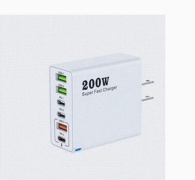 Main image of 200W charger 3USB Multi-interface type-c mobile phone 120W charger Super Quick charge 65W