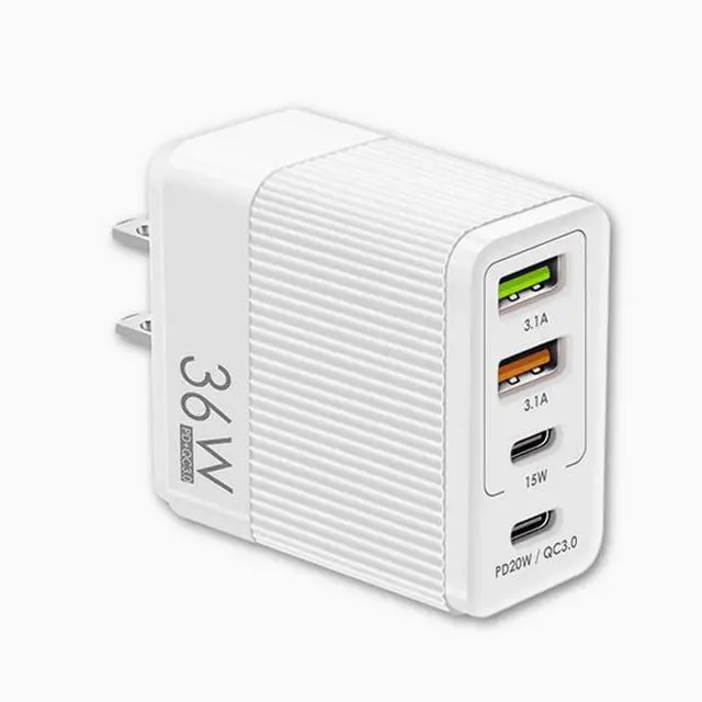 Main image of 36W US standard mobile phone charging head dual PD20W+2USB charger Fast charge for iphone13/4 Apple 15/12