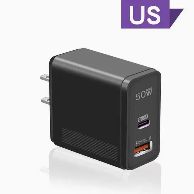 Main image of 50W charger for oppo super flash charge Samsung mobile phone charging head super fast charge Black