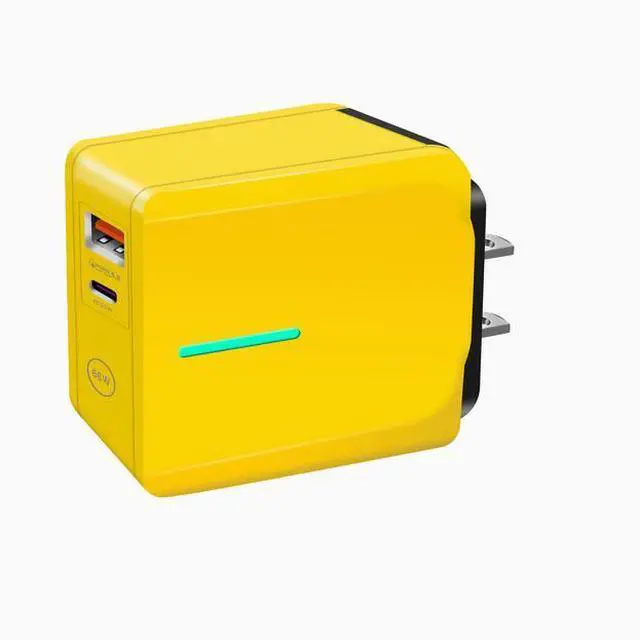 Main image of 66W charger A+C Super fast charge/Flash charge QC3.0 full protocol PD for Xiaomi vivo Meizu Honor type-c multi-interface charging head Yellow