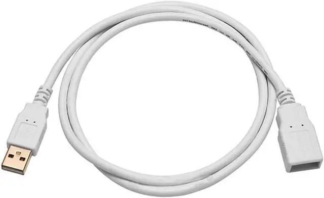Alt view image 2 of 5 - USB 2.0 Extension Cable - 3 Feet - White | USB Type-A Male to USB Type-A Female
