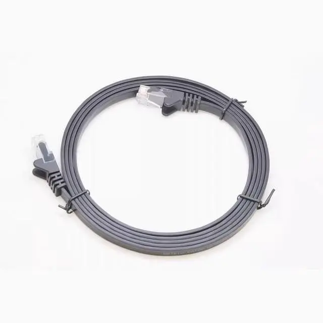 Alt view image 2 of 3 - Original Category 5 CAT.5E flat network cable 8-core copper 1000M 1000M network cable Black noodle network cable  0.9M