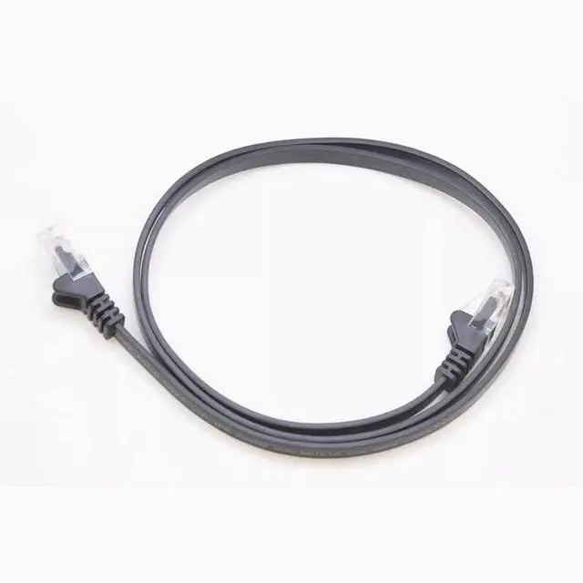 Alt view image 3 of 3 - Original Category 5 CAT.5E flat network cable 8-core copper 1000M 1000M network cable Black noodle network cable  0.9M