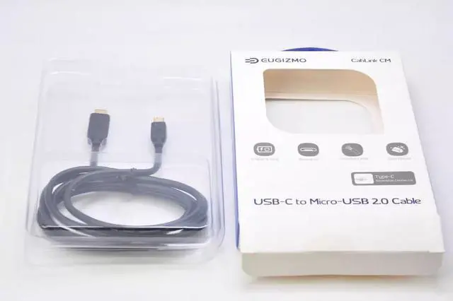 Alt view image 2 of 5 - 1.5m gold-plated head USB-C to Micro-USB2.0 Type-C OTG data cable DAC decoder cable