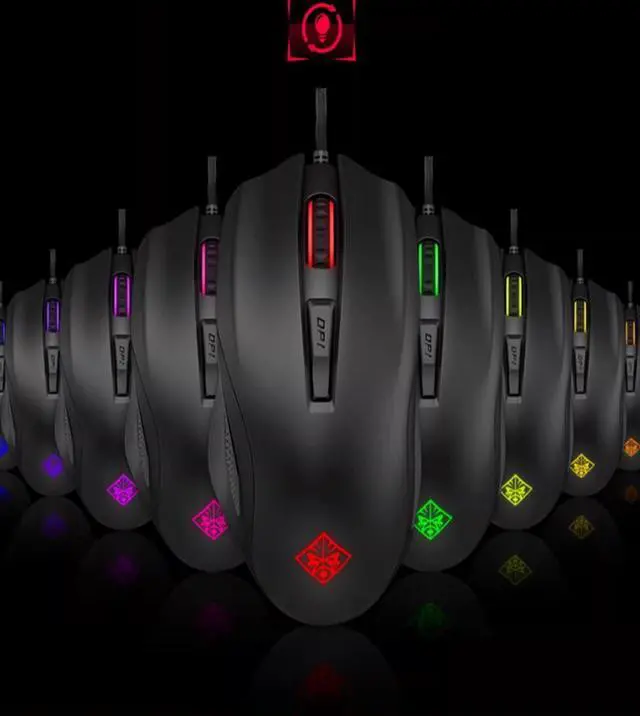 Alt view image 4 of 5 - H-P OMEN600 Shadow Sprite RGB photoelectric USB high 12000DPI Eat PUBG LOL esports gaming mouse