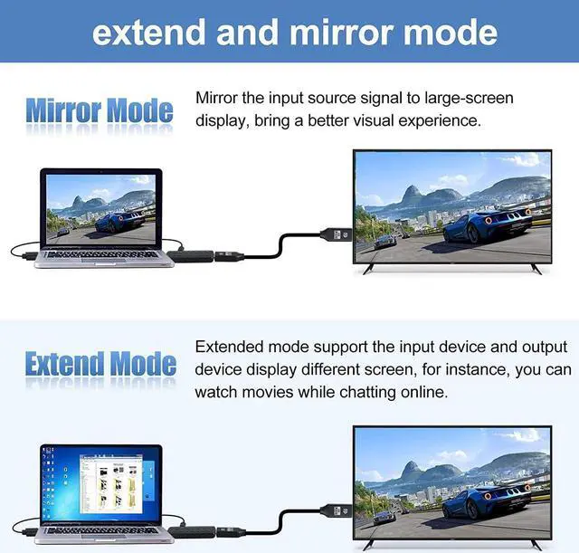 Alt view image 4 of 7 - HDMI to DisplayPort Adapter 4K@60Hz [HDMI Male to DP Female Converter] Compatible for PC Graphics Card Laptop Mac Mini NS PS5/4 Xbox One/360