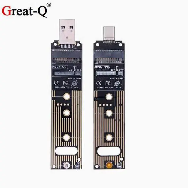 Alt view image 2 of 4 - From nvme to USB3.1 Type-A m.2 to usb3.0 in-line disk box JMS583 adapter card