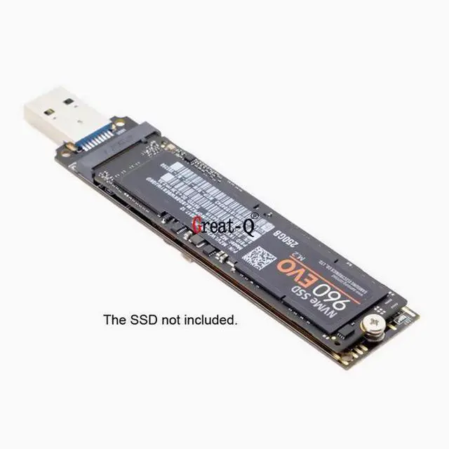 Alt view image 4 of 4 - From nvme to USB3.1 Type-A m.2 to usb3.0 in-line disk box JMS583 adapter card