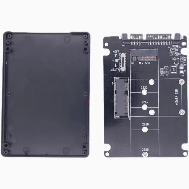 Alt view image 3 of 3 - M.2 NGFF MSATA 2-in-1 to SATA Serial port USB3.0 conversion box Cable SSD case cover