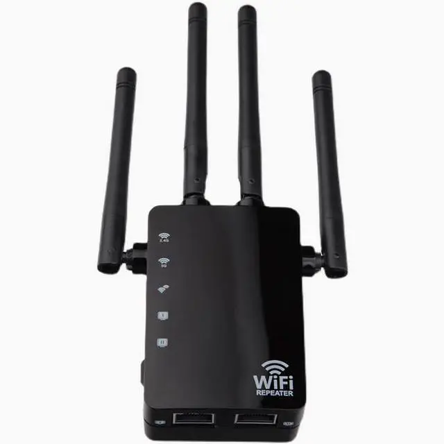 Alt view image 4 of 4 - AC1200M repeater wifi signal amplification router 5G high power through the wall extender distance