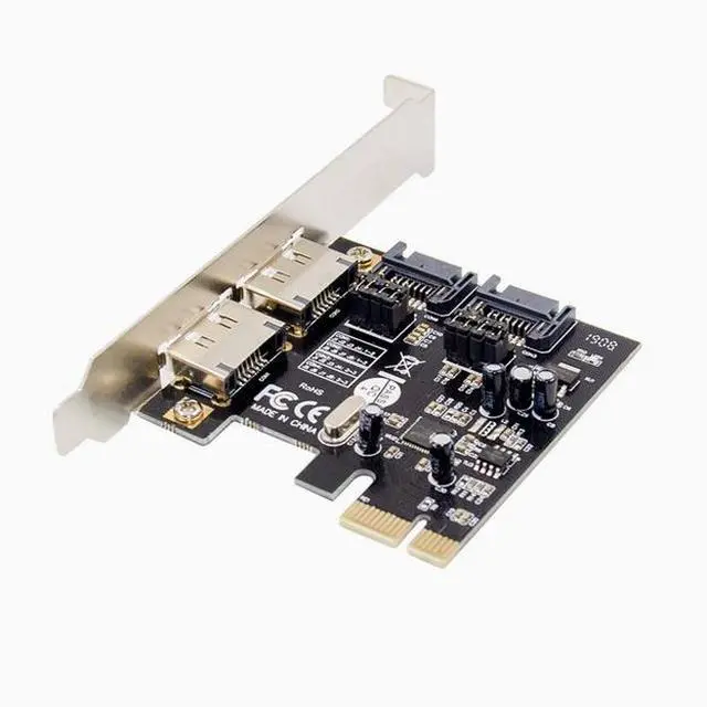 Alt view image 2 of 5 - PCI-E to SATA ESATA adapter PCIE to 3.0 SATA expansion card 4-port array card