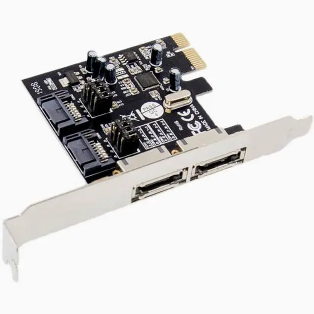 Alt view image 5 of 5 - PCI-E to SATA ESATA adapter PCIE to 3.0 SATA expansion card 4-port array card