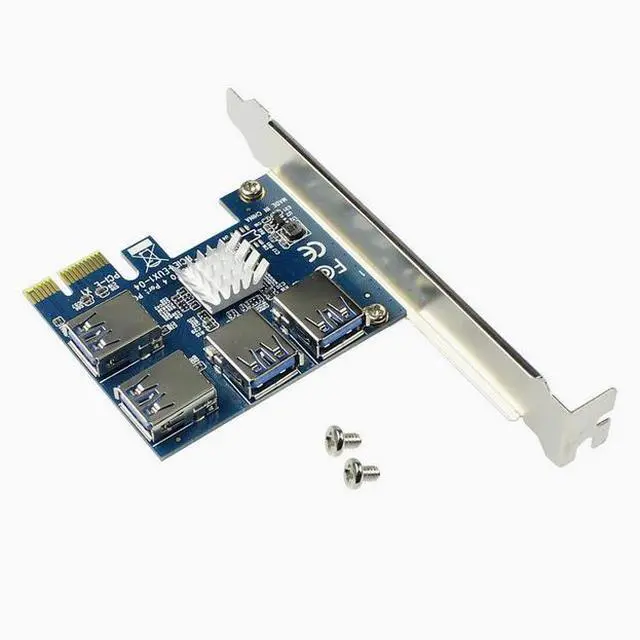 Alt view image 4 of 4 - PCIE to PCIE card 1 to 4PCI-E to PCI-E slot 1 Drag four USB3.0 1 Drag four expansion cards