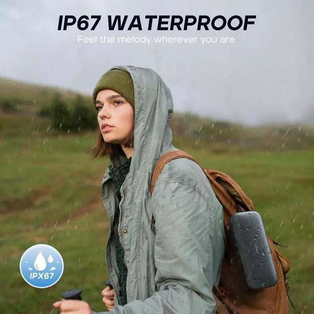 Alt view image 7 of 7 - Tribit StormBox Flow Bluetooth Speaker, Portable Speaker with XBass, 30H Playtime Wireless Speaker, IP67 Waterproof, Bluetooth 5.3, TWS, Custom EQ, Type-C Speaker for Outdoor Travel Beach