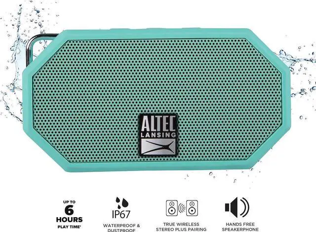 Alt view image 2 of 7 - Altec Lansing Mini H2O - Waterproof Bluetooth Speaker, IP67 Certified & Floats in Water, Compact & Portable Speaker for Hiking, Camping, Pool, and Beach