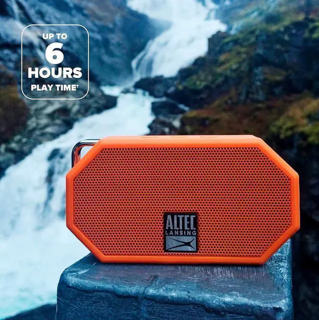 Alt view image 7 of 7 - Altec Lansing Mini H2O - Waterproof Bluetooth Speaker, IP67 Certified & Floats in Water, Compact & Portable Speaker for Hiking, Camping, Pool, and Beach