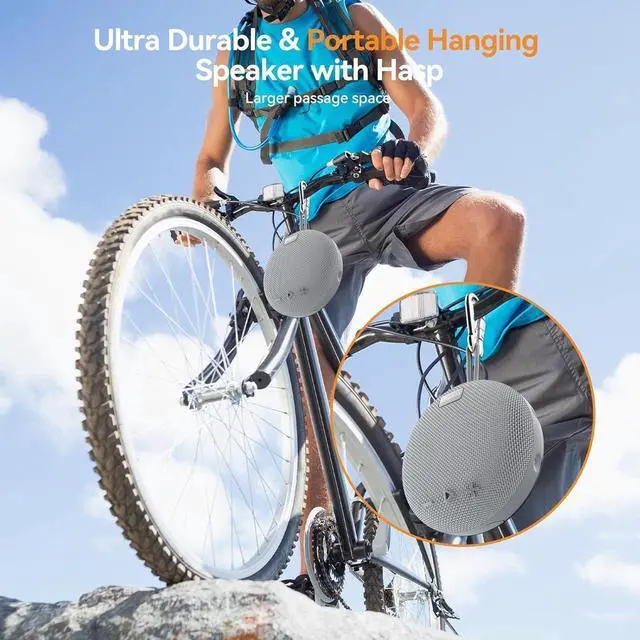 Alt view image 5 of 7 - Wireless Shower Speaker IPX8 Waterproof Bluetooth Speaker, Small Outdoor Portable Speaker