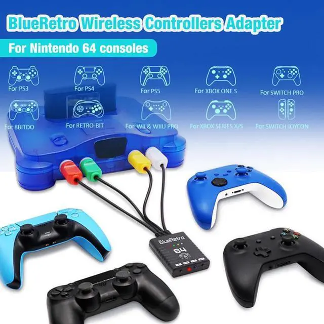 Main image of Gamepad Wireless Adapter Portable Controller Adapter Bluetooth-compatible Gamepad Converter Adapter Accessories for N64 Console