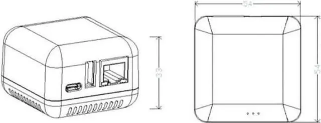 Alt view image 7 of 7 - NP330 USB 2.0 Print Server Mini Network Server Support for Cable/Phone/Computer Printing (Cable/WiFi Cloud Print)