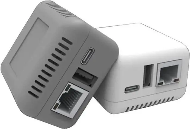 Alt view image 3 of 4 - NP330 USB 2.0 Print Server Mini Network Server Support for Cable/Phone/Computer Printing (Cable/B-T Print)