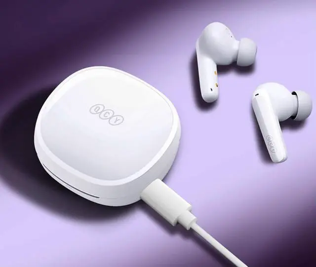 Alt view image 5 of 5 - QCY T13 True Wireless Earbuds Bluetooth 5.1 Headphones Touch Control with Charging Case Waterproof Stereo Earphones in-Ear Built-in Mic Headset 40H Playtime (White)