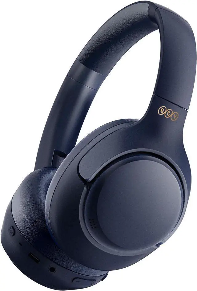 Main image of QCY H3 ANC Bluetooth Headphones Over Ear, Active Noise Cancelling Bluetooth 5.4 Headphones with Microphones, Hi-Res Audio Sound, Multipoint Connection, 60H Playback, Custom EQ via App Blue
