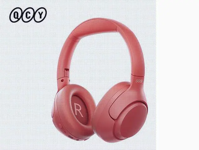 Main image of QCY H3 ANC Bluetooth Headphones Over Ear, Active Noise Cancelling Bluetooth 5.4 Headphones with Microphones, Hi-Res Audio Sound, Multipoint Connection, 60H Playback, Custom EQ via App Orange